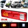 19LED Car Trailer Truck Rear Tail Light Brake Reverse Lamp Stop Turn Signal For Trailer Truck Caravans Taillights Van Truck