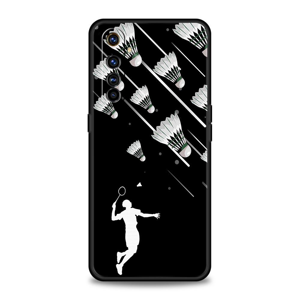 badminton Phone Case For Realme 13 12 10 9 8 7 GT3 GT5 GT2 Pro Plus 5G C21 C25 C35 GT Neo 2 3 3T 5 Cover