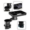 Car Cup Holder Tray Expander 3 In 1 Detachable Food Table Tray with Solid Base 360 Degree Rotate Anti-slip Auto Drink Holder