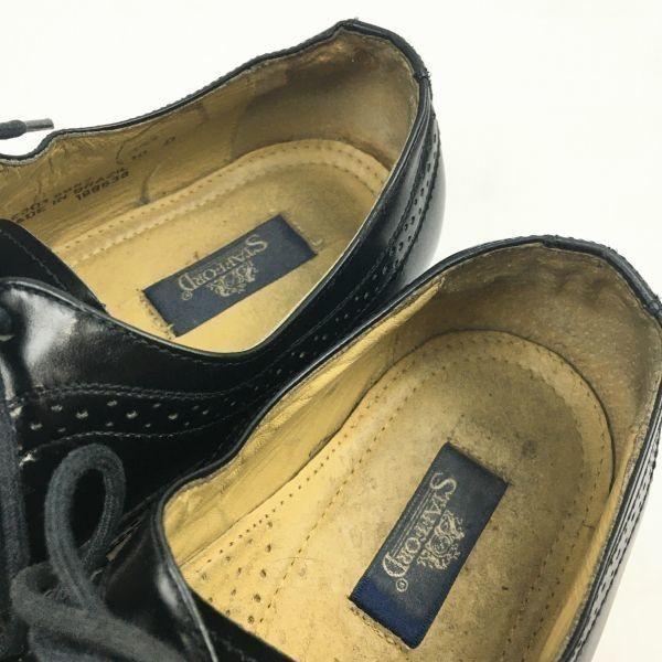 Stafford Premium Full Brogue Wingtip Business Shoes Black Size 10D (Approx. 27.028.0cm) Men's(USED)