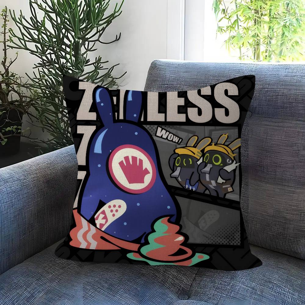 Anime Game Zenless Zone Zero Pillow Cover Sofa Cushion Cover Home Room Decoration Children Gift