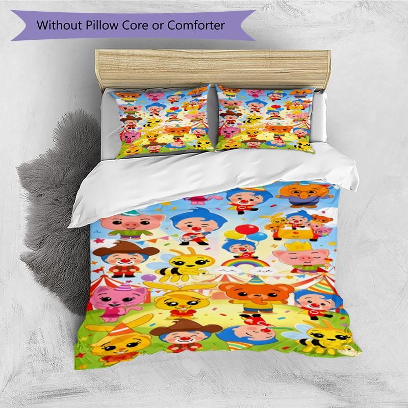 3pcs Duvet Cover Set (1*Duvet Cover + 2*Pillowcase, Without Core), Plim Plim Print Bedding Set, Bedroom Decor, All‑Season, Gift