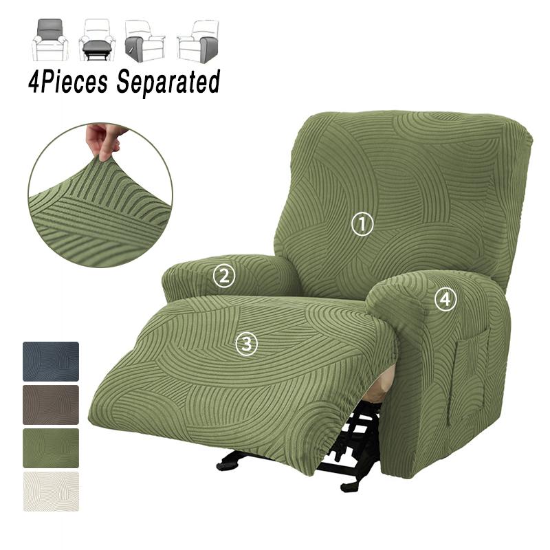 1/2/3Seater Recliner Sofa Cover Elastic Anti-Slip Washable Armchair Slipcover Couch Cover Furniture Protector Living Room Home