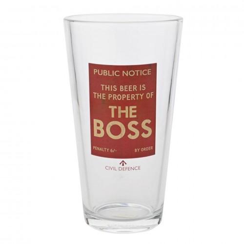 Harvey Makin Civil Defence The Boss Pint Glass