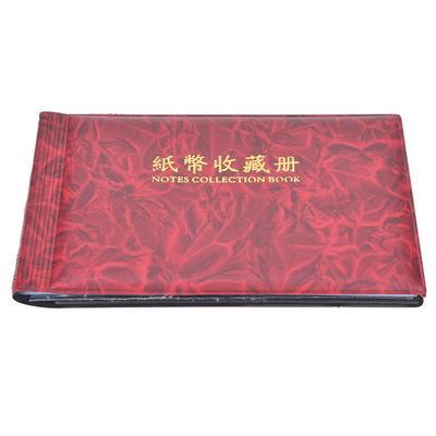 30 Pages Paper Money Currency Banknote Collection Book Storage Album Bill Money HolderRose Red