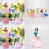 6pcs Disney Princess Figures Toy Set With Cinderella Aurora And Belle For Cake Decoration