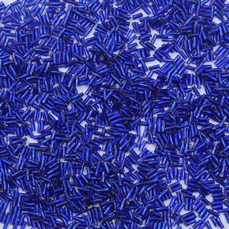 Srebrzone szklane koraliki ryżowe - rurkowe, luźne do biżuterii DIY i szycia