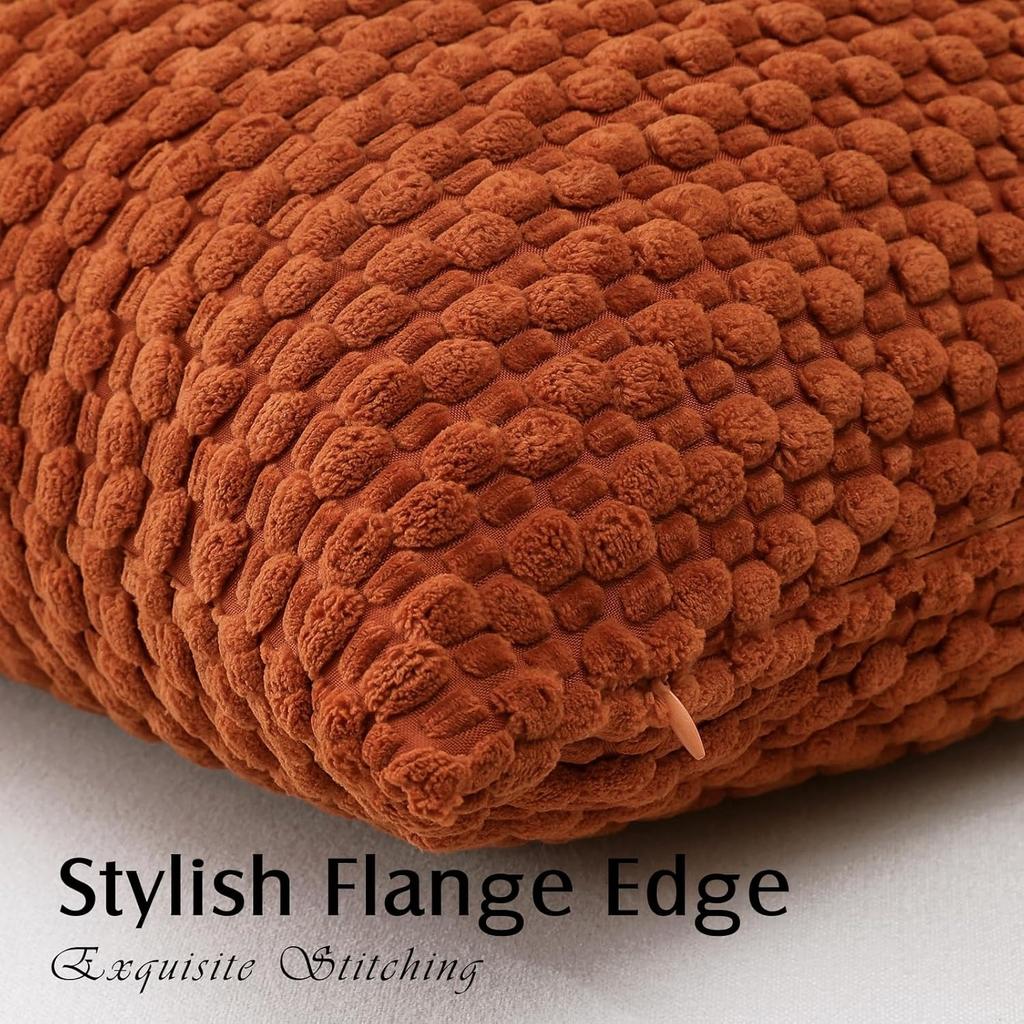 Rust Lumbar Pillowcase 30*50CM 12x20Inch Fall Decor Pillow Cover Corduroy Cushion Cover for Sofa Couch Hotel Housse De Coussion