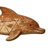 3 szt. Drewniana Morska Delfin Sztuka Ścienna, Vintage Morska Nadmorska Dekoracja Wisząca, Rustykalna Morska Zwierzęca Rzeźba Ścienna do Domku nad Jeziorem, Łazienki