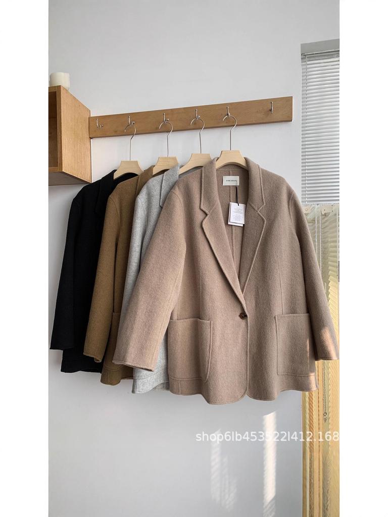 Handmade Italian Notch Lapel Coat – 70% Double-Faced Wool, Premium Quality