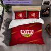 Biancheria da letto a tema VfB Stuttgart Set 3 Pezzi Copripiumino Biancheria da letto Decorativa per Camera Adolescenti Decorazione Casa