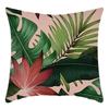 New Tropical Plant Leaves Rainforest Linen Cushion Pillow Cover