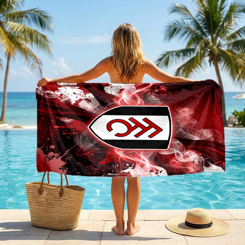 Fulham Football Beach Towel Soft Microfiber Summer Towel Quick Dry Absorbent Towel for Beach Swimming Pool Travel