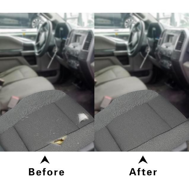 Medium Gray Cloth Driver Side Bottom Seat Cover Compatible with Ford F150 XLT 2015 2016 2017 2018