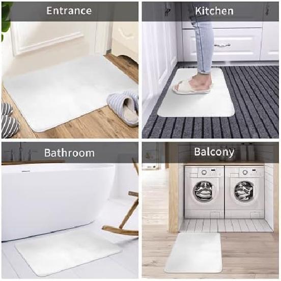 DIFNARY Halloween Bath Mat Footprint V1, Operazone Blood Rug Prank Blood Rug Color Bath Mat Color When Wet Non-Slip Rug Halloween Decor for