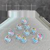 Colorful Octagon Cut Zircon Stud Earrings with New Water Baby Light Effect