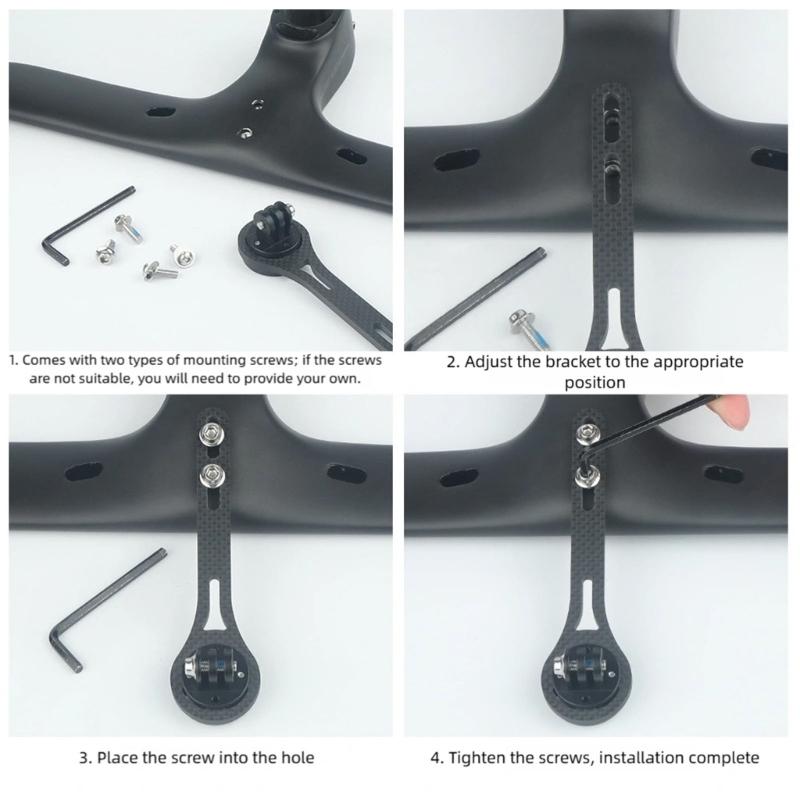Suporte Universal para Guidão Ergonômico Acessório de Bicicleta Montagem Para Luzes de Bicicleta Computadores Câmeras Fácil de Instalar Ciclismo