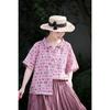 Strawberry Pink Retro Linen Cardigan: Versatile Summer Sun Protection Top