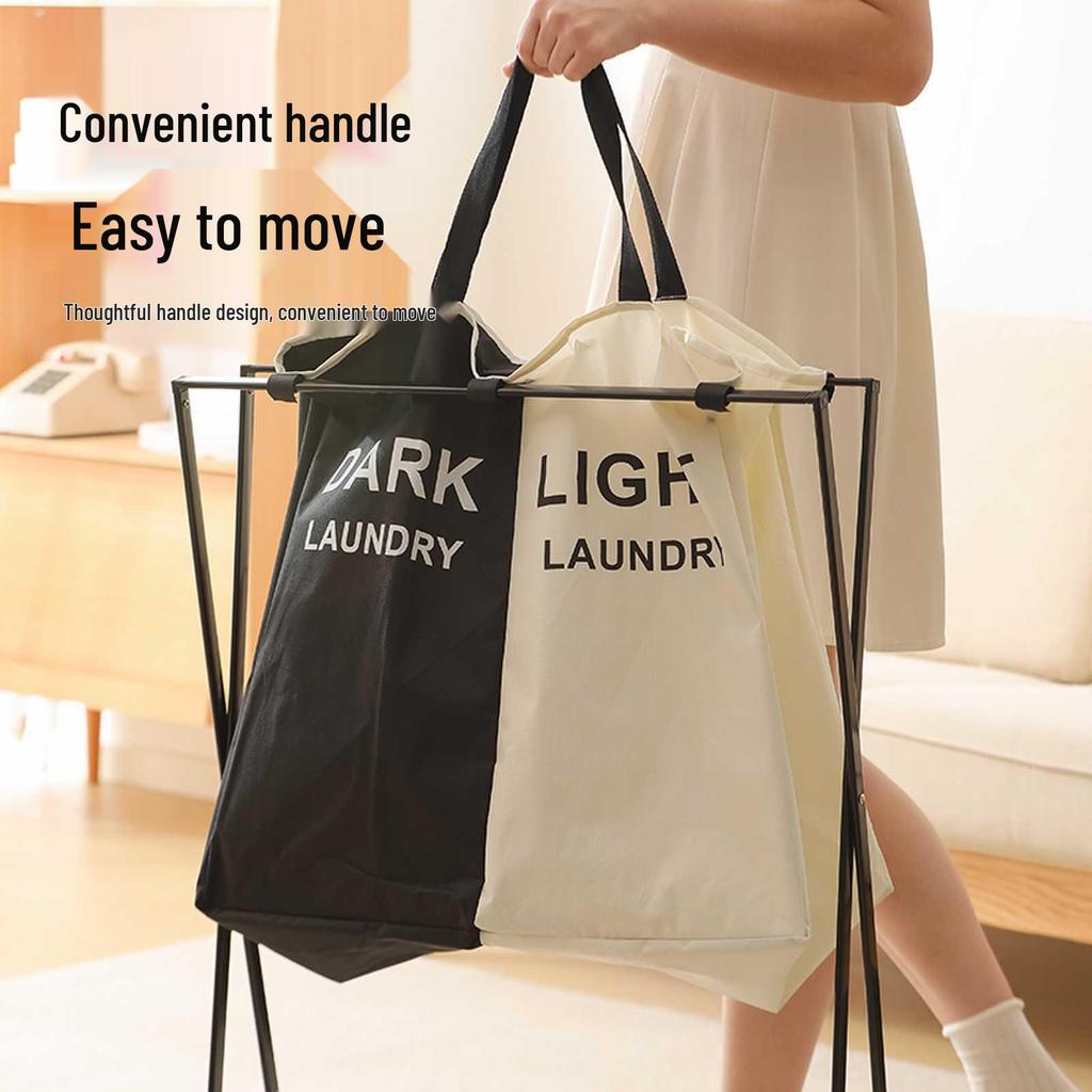 Waterproof Foldable Oxford Cloth Laundry Hamper with Lid for Bathroom Use