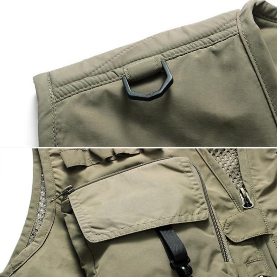 Fishing Vest Detachable Multiple Pockets Multipurpose Soft Comfortable Breathable Air Holes Jacket Multifunctional Outdoor Vest for Travel