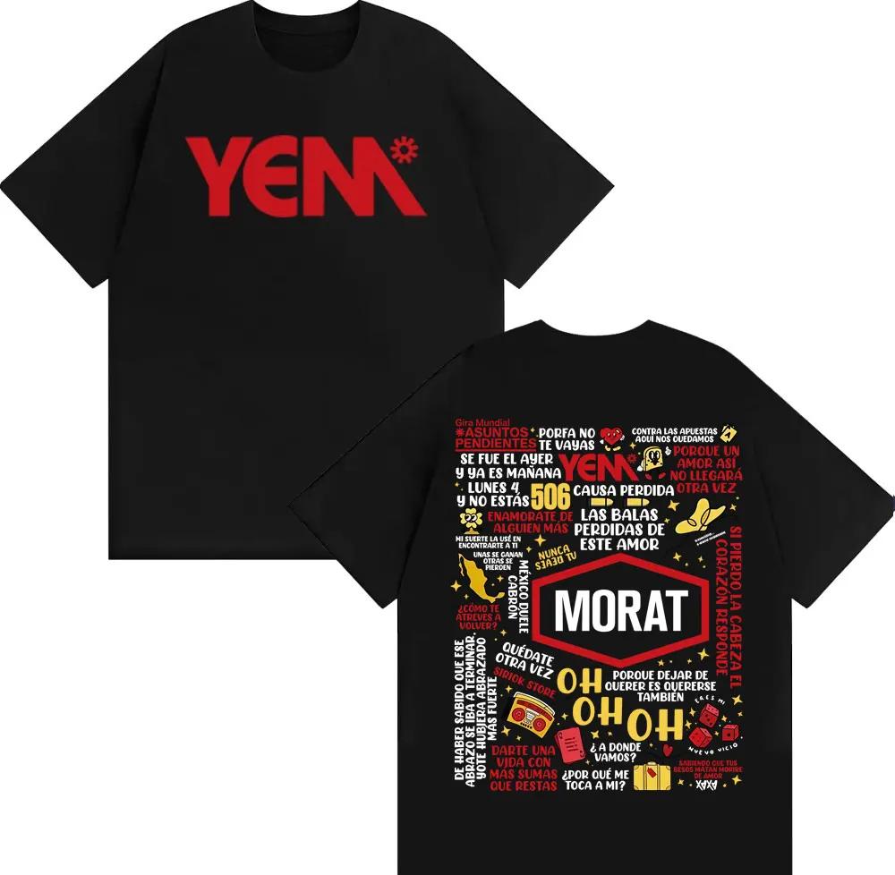 2026 Band Morat Asuntos Pendientes Yem Printed T Shirt Unisex Women Harajuku Hip Hop Vintage Tshirts Casual Short Sleeve Tshirt