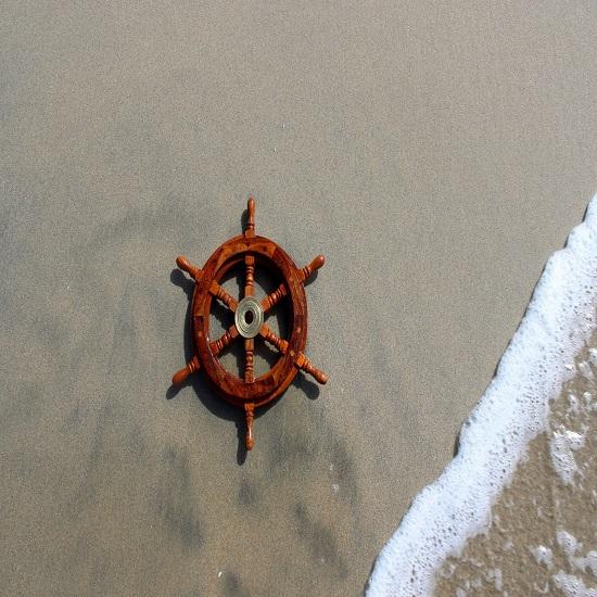 Nautisk messing skipshjul Hjem veggdekor