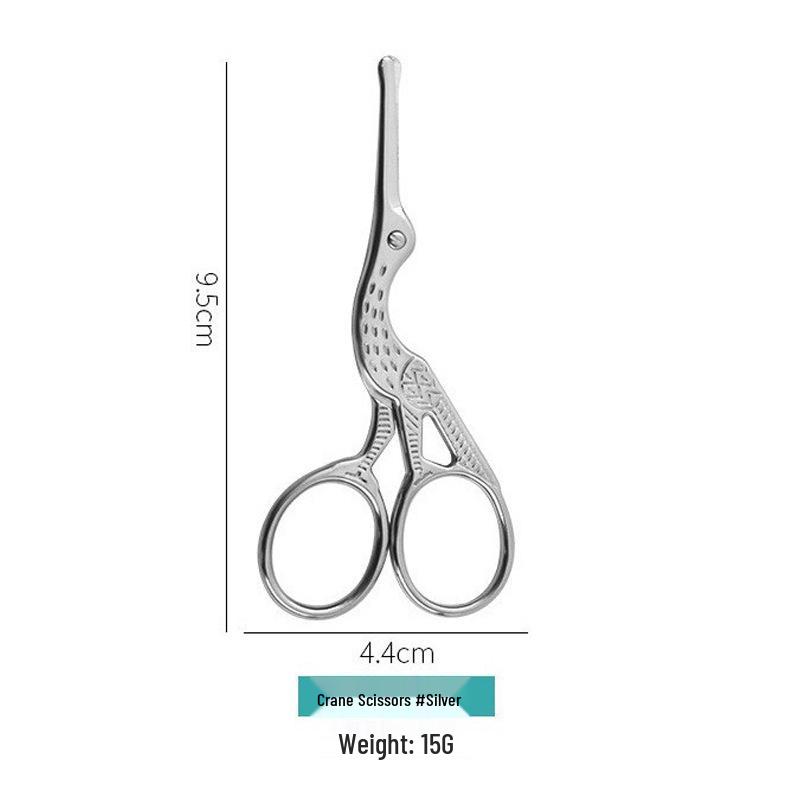 Stainless Steel Eyebrow and Nose Hair Scissors - Round & Pointed Tips, Mirror Polished.