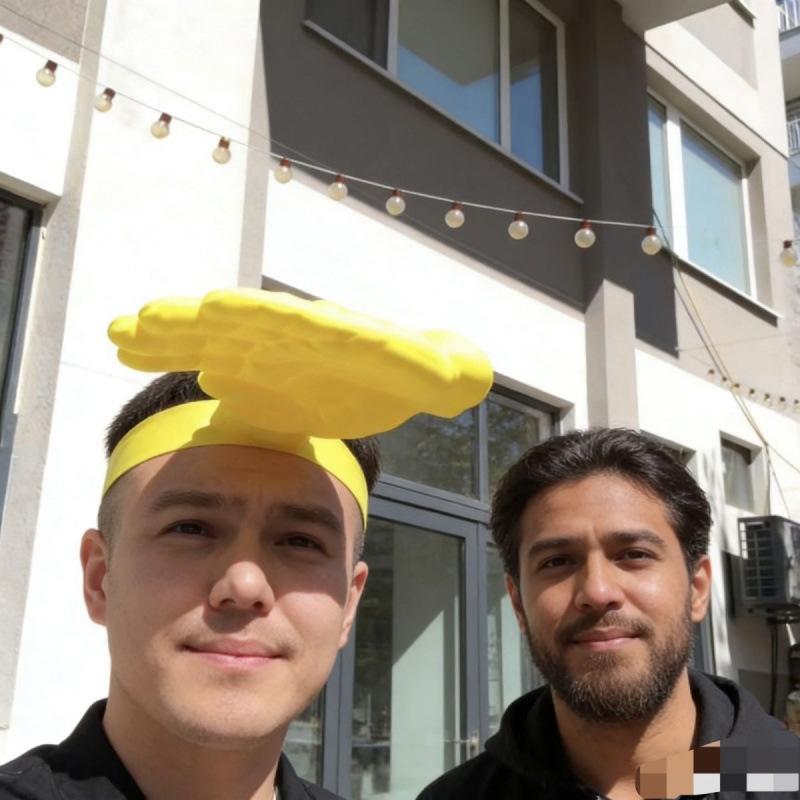 Funny 1D Printed Hand Palm Visor Hat, Creative Hand Shape Headband Sun Cap, Outdoor UV Protection Summer Photo Prop