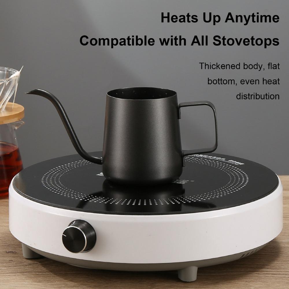 350ml Pour Over Coffee Kettle Long Narrow Spout Stovetop Teapot Drip Coffee Pot Camping Use