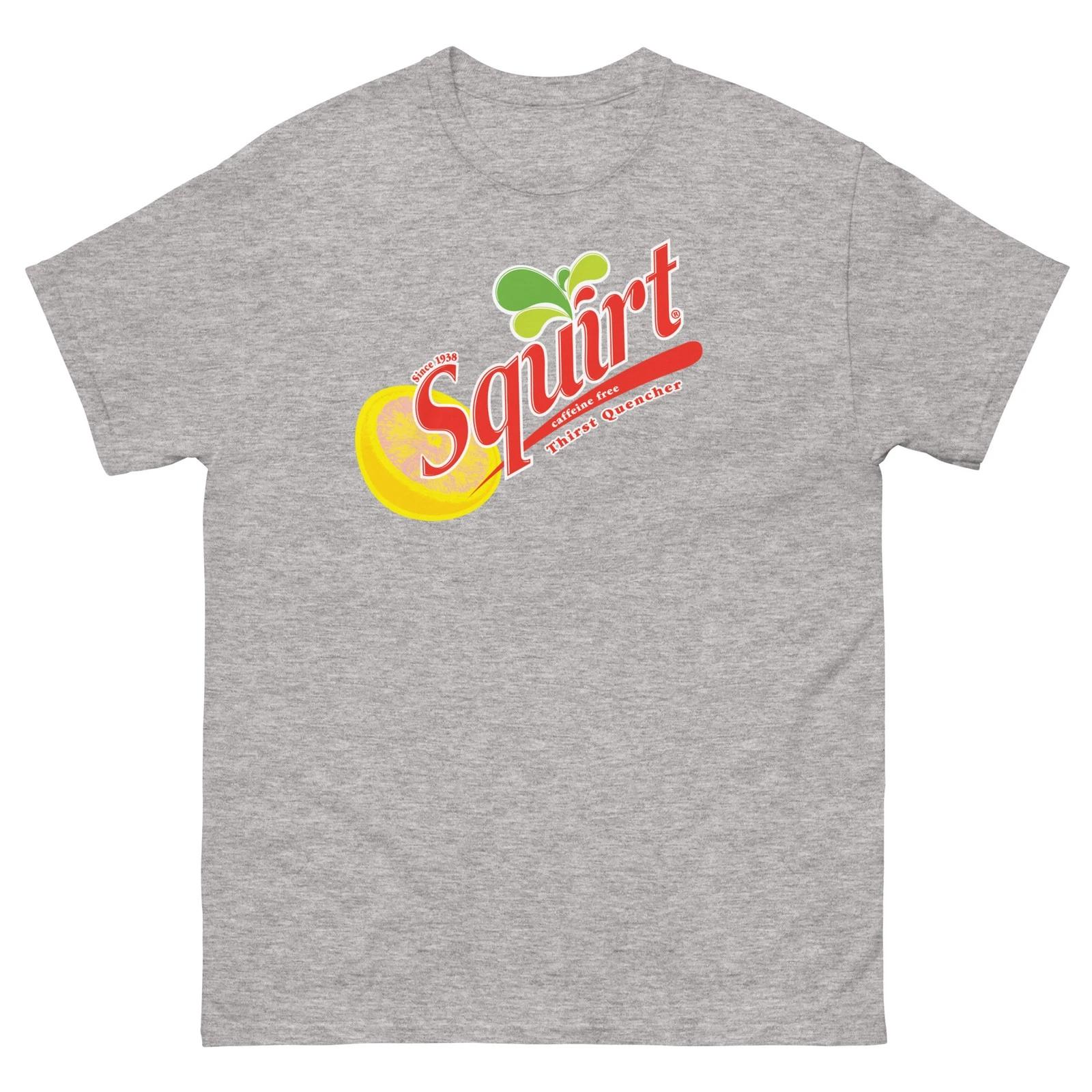 Squirt Soda Gray Graphic 100% Cotton T-shirt Mens Tees Top Unisex classic tee 2XL