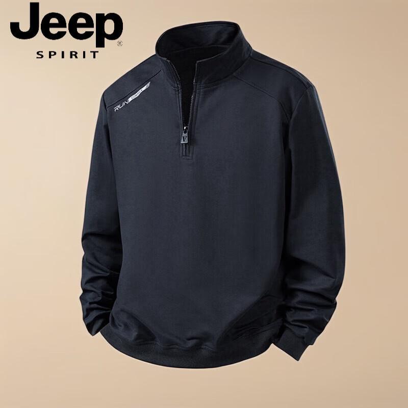 JEEP SPIRIT Men s Stand-Collar Sweatshirt M