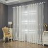 Modern Embroidery Window Screen Living Room Bedroom Balcony Gauze Curtain Floor To Floor Curtain