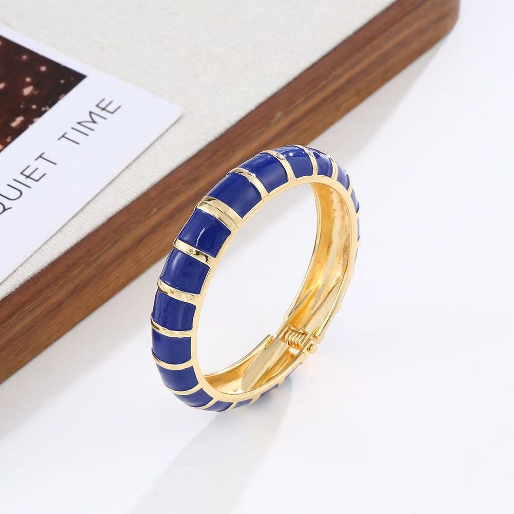 DIEZI Bracciali a Manetta Smaltati Bohemien 11 Colori Hip Hop Geometrici Irregolari Colore Oro Metallo Bracciale Largo Per Donne Uomini Gioielli