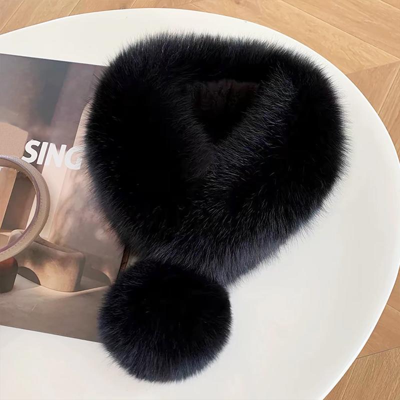 

1 шт. Меховой воротник Стильный Пушистый Теплый Плюшевый Модный Шарф Высококлассный Деликатный Приятный для кожи Толстый