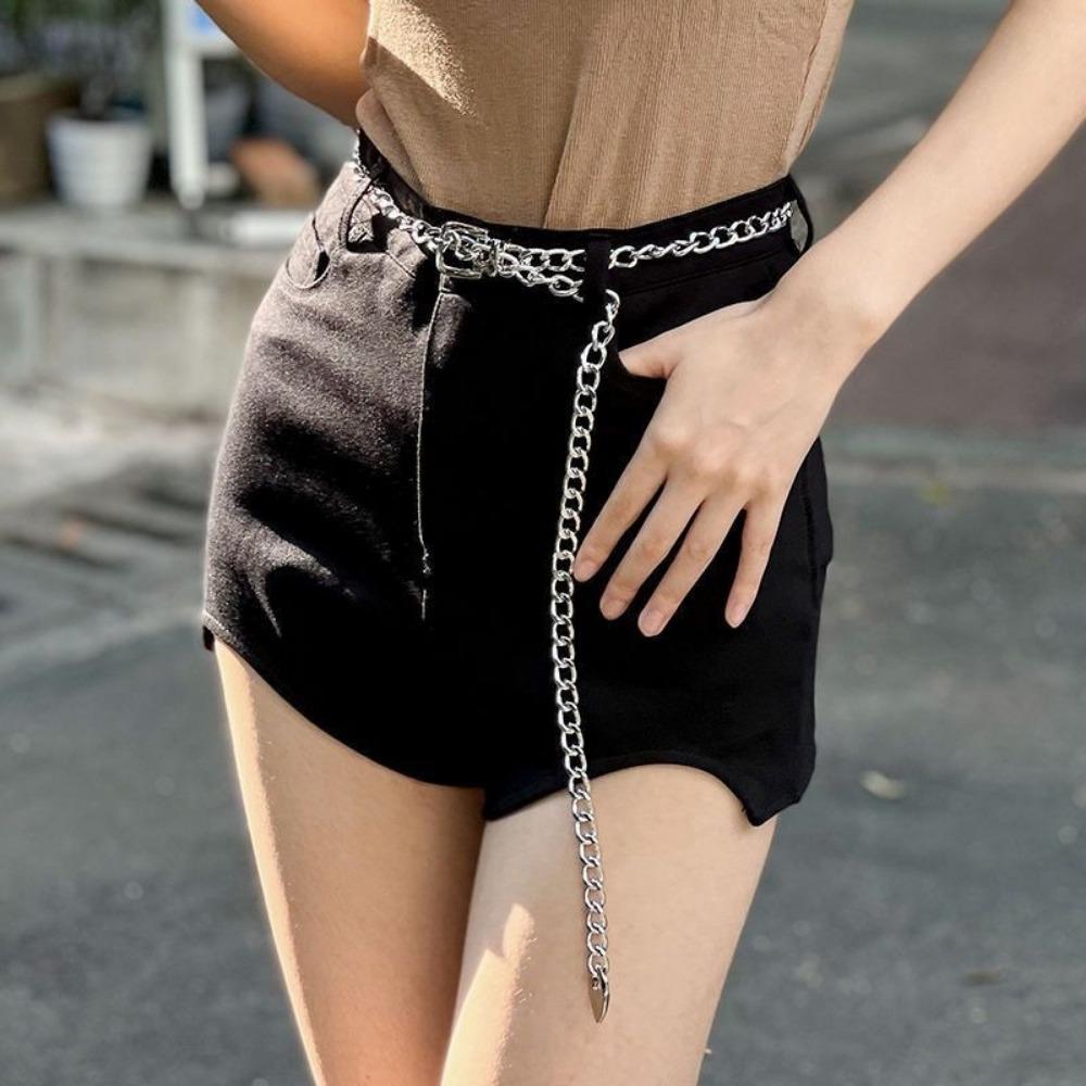 Metal Waistband Belts Long Tassel Waist Chain Simple Dress Corset Waist Belt  Women Body Chain