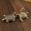 Schildkrötenstatue aus reinem Kupfer, Vintage-Schildkrötenfiguren aus Messing, für den Schreibtisch, Feng Shui-Ornament, Miniaturen, antikes Teehaustier, Basteln, Geschenke
