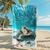 Ultra Absorbent Microfiber Beach Towel With Sea Turtle Print Quick Dry Large Size 70x140cm Pool Vacation Travel