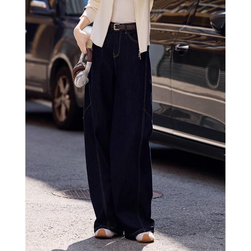 Retro Loose-Fit Washed Wide-Leg Denim Jeans