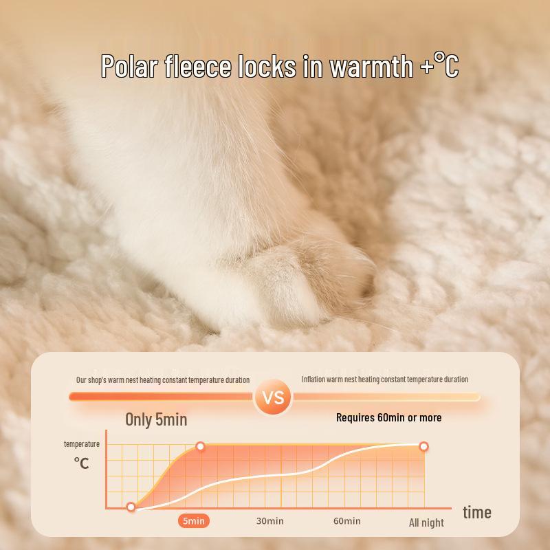 Cozy Winter Cat Bed - Enclosed Down Pocket, Kitten Sleeping Bag Nest, Warm Pet Bed for Dogs.