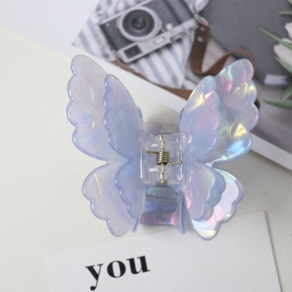 Small Size Butterfly Hair Clip Acetate Shark Clip Sweet Style Fairy Hair Gripper  Women & Girls