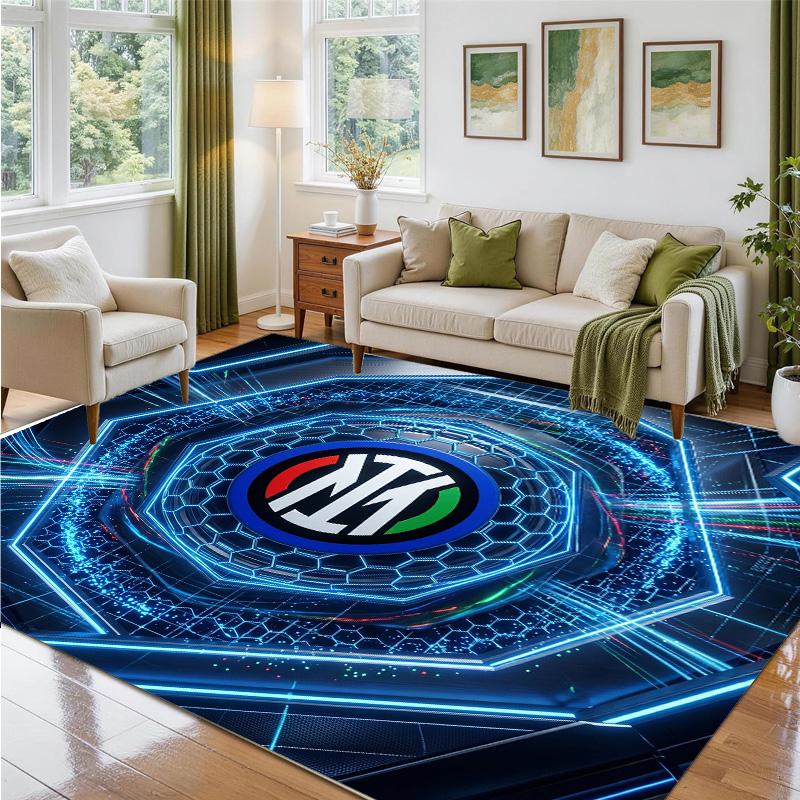 Borussia Dortmund Design Crystal Velvet Rug Soft Decorative Mat for Bedroom Entrance