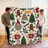 Blue Gradient Snowflake Christmas Print Throw Blanket,Soft While Resting On Bed,Fireplace Side,Home Lounge,Anniversary Present