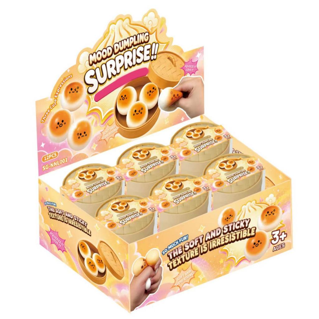 Steamed Bun Stress Toy 3 Pack - Toy for Kids and Adults, Soft Stress Balls for Desk and