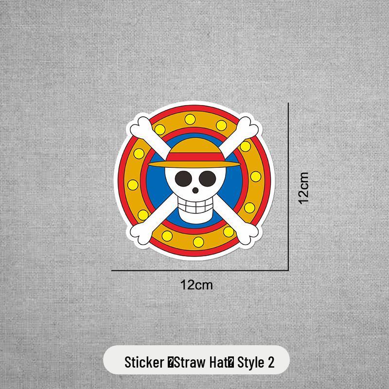 One Piece Anime Stickers: Luffy, Pirate Ship, Sanji Car Scratch Covers