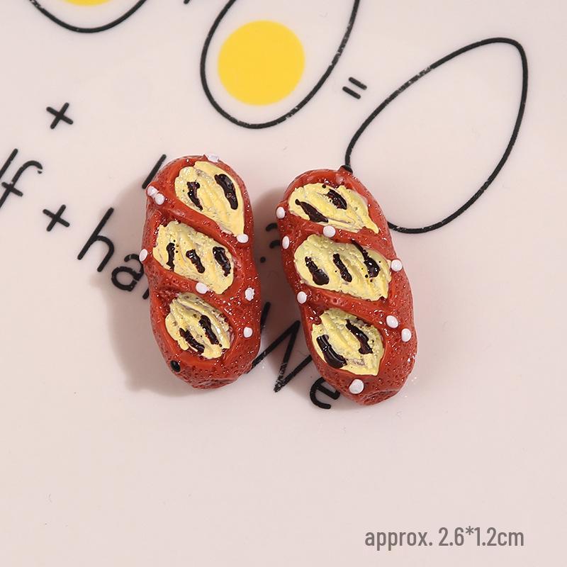 Miniature Cream Bread Simulation Toy Cake: DIY Resin Accessories for Children's Pretend Play and Handmade Projects.