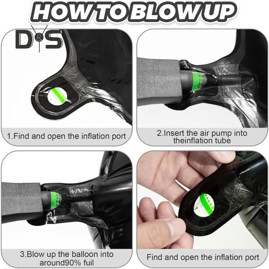 6 Pcs Walking Chicken Balloons White Black Latex Chicken Balloons Standing Farm Animals Party Decoration for Birthday Party Baby Shower