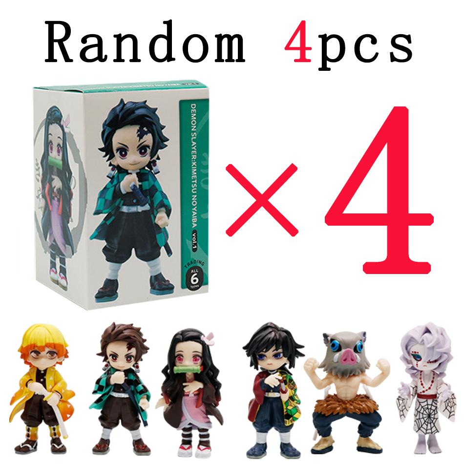 Raumdekorationen Kimetsu no Yaiba Figur Kamado Tanjirou Actionfigur Agatsuma Zenitsu Nezuko Krieger PVC Modell Spielzeug