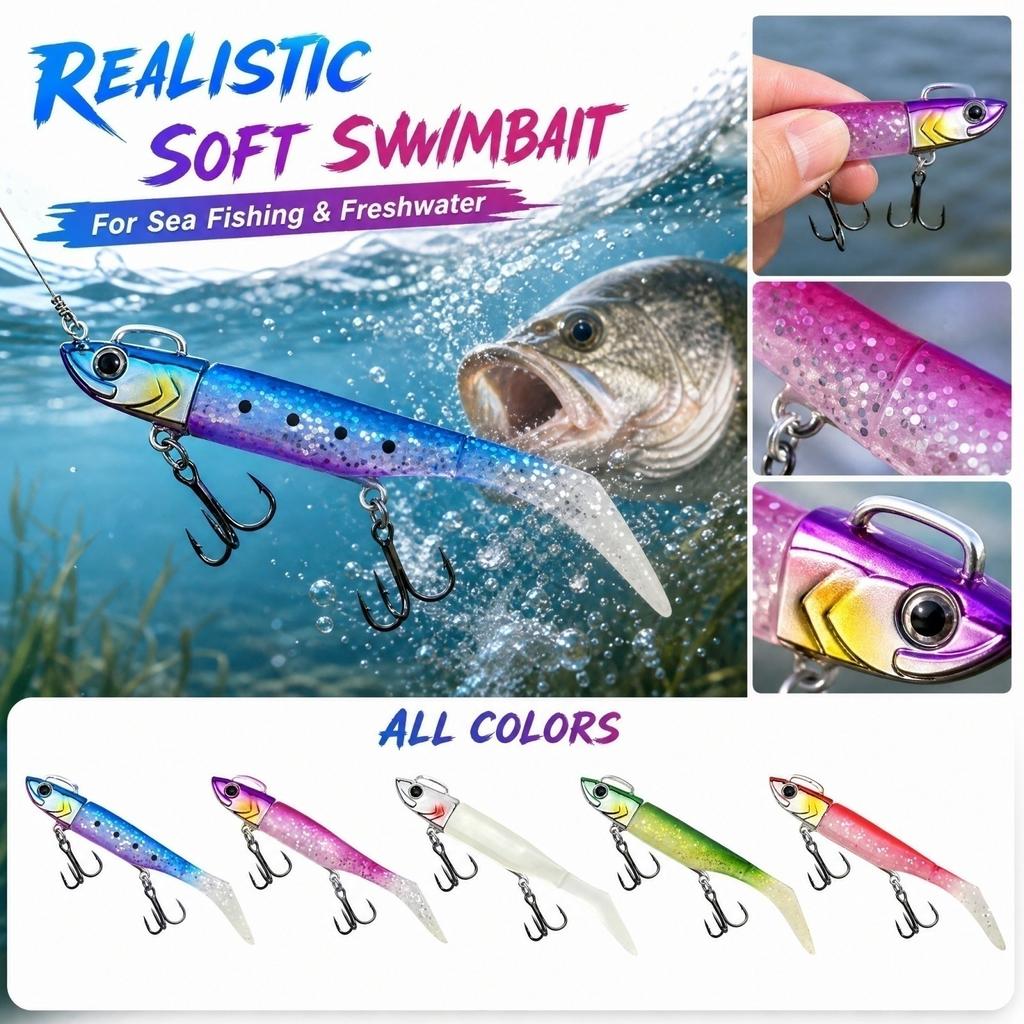 With Soft T-Tail 43g 12cm for Fishing