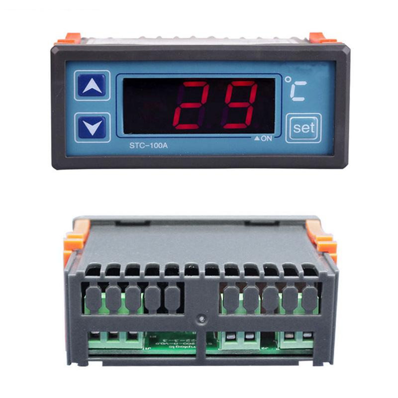 STC-100A Digital Temperature Controller AC220V Thermostat Intelligent Temperature Regulator Refrigeration Heating Thermostat