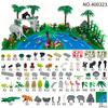 Serie Creativa Foresta Pluviale Tropicale Scena Fiume Giocattoli Blocchi da Costruzione